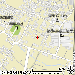 福岡県筑後市熊野1240-21周辺の地図
