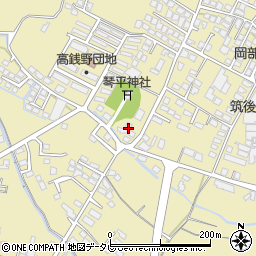 福岡県筑後市熊野1122-2周辺の地図