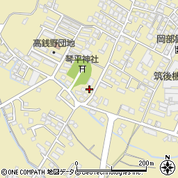 福岡県筑後市熊野1122-3周辺の地図