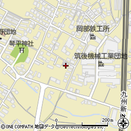 福岡県筑後市熊野1240-10周辺の地図
