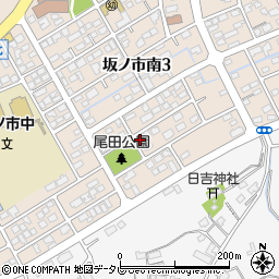 尾田公民館周辺の地図