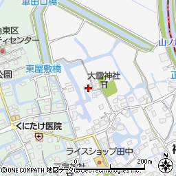 福岡県三潴郡大木町福土581-1周辺の地図