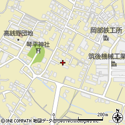 福岡県筑後市熊野1240-75周辺の地図