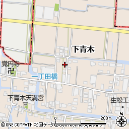 福岡県大川市下青木177-13周辺の地図