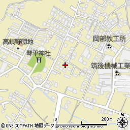 福岡県筑後市熊野1240-60周辺の地図