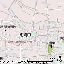 福岡県八女市宅間田周辺の地図