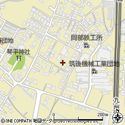 福岡県筑後市熊野1240-41周辺の地図