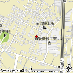 福岡県筑後市熊野1240-38周辺の地図