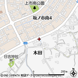 大分県大分市木田上市周辺の地図