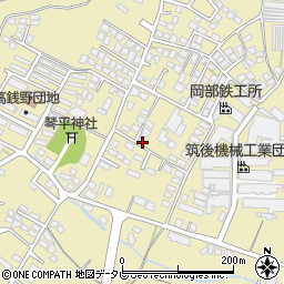 福岡県筑後市熊野1240-32周辺の地図