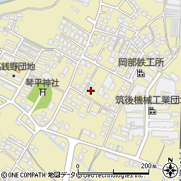 福岡県筑後市熊野1240-31周辺の地図