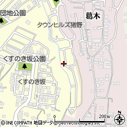 大分県大分市猪野427-13周辺の地図