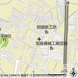福岡県筑後市熊野1240-1周辺の地図