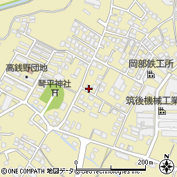 福岡県筑後市熊野1240-28周辺の地図