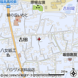 福岡県八女市吉田1722周辺の地図