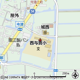 佐賀市立西与賀小学校周辺の地図