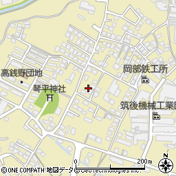 福岡県筑後市熊野1240-47周辺の地図
