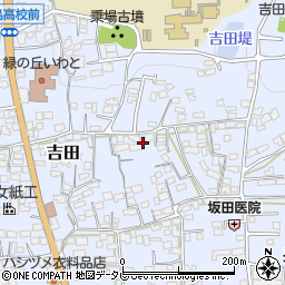 福岡県八女市吉田1710-2周辺の地図