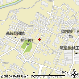福岡県筑後市熊野1127-3周辺の地図
