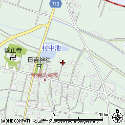 福岡県八女市今福周辺の地図