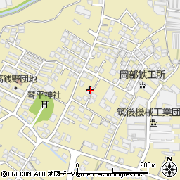 福岡県筑後市熊野1240-55周辺の地図