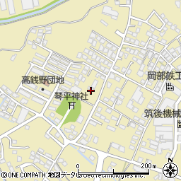 福岡県筑後市熊野1127-1周辺の地図