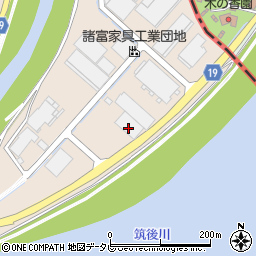 ジャパン建材株式会社　大川営業所周辺の地図