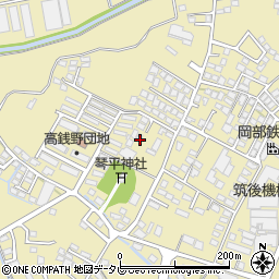 福岡県筑後市熊野1130周辺の地図