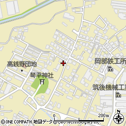 福岡県筑後市熊野1128周辺の地図