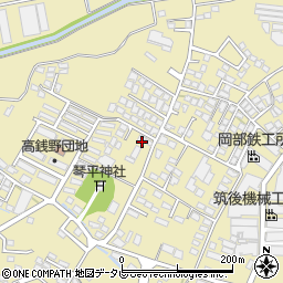 福岡県筑後市熊野1128-2周辺の地図