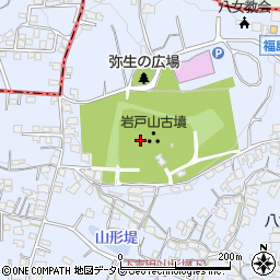 岩戸山古墳周辺の地図
