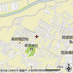 福岡県筑後市熊野1131周辺の地図