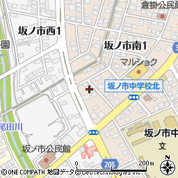 日本経済新聞坂ノ市販売店周辺の地図