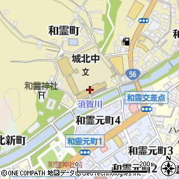 宇和島市立城北中学校周辺の地図