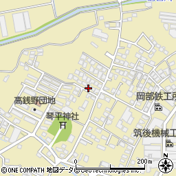 福岡県筑後市熊野1133周辺の地図