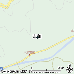 高知県高岡郡四万十町志和周辺の地図