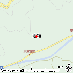 高知県四万十町（高岡郡）志和周辺の地図