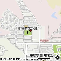 明野若葉公園トイレ周辺の地図