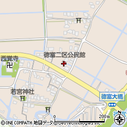 徳富二区公民館周辺の地図