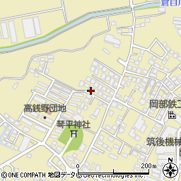 福岡県筑後市熊野1133-3周辺の地図