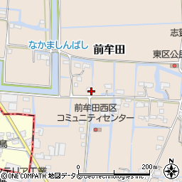 福岡県三潴郡大木町前牟田周辺の地図
