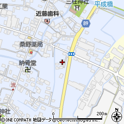 福岡県筑後市西牟田3744周辺の地図