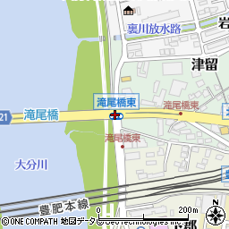 滝尾橋東周辺の地図