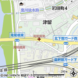 滝尾橋東周辺の地図