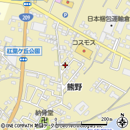 福岡県筑後市熊野140周辺の地図