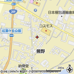 福岡県筑後市熊野138-40周辺の地図