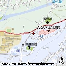 福岡県八女市吉田2216-3周辺の地図