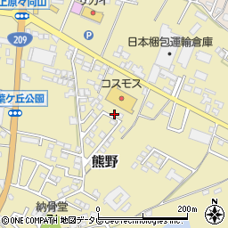 福岡県筑後市熊野138-37周辺の地図