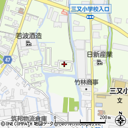 福岡県大川市鐘ケ江666-27周辺の地図