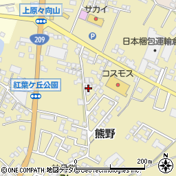 福岡県筑後市熊野142周辺の地図